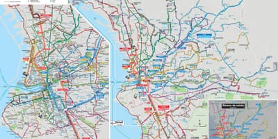 مارسی, اتوبوس, نقشه مسیر