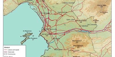 نقشه توپوگرافی از مارسی