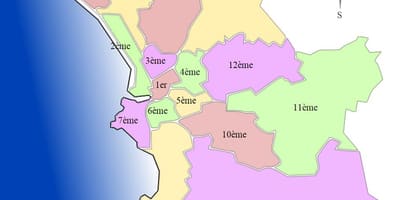 نقشه از مارسی, arrondissement